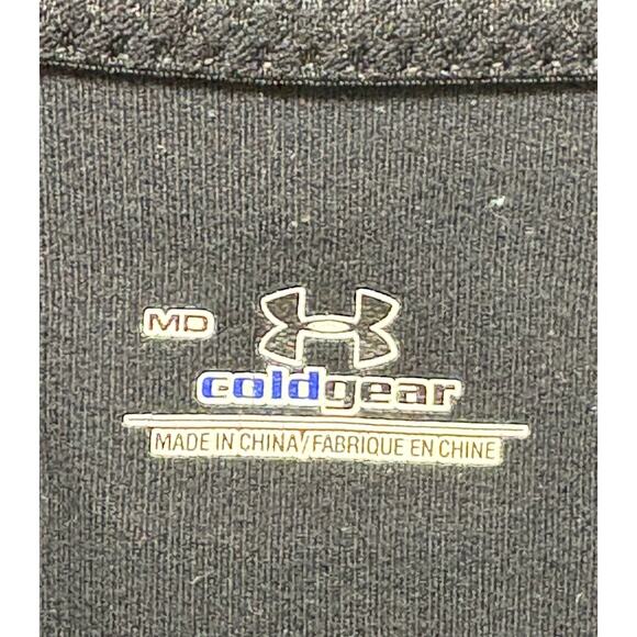 Under Armour Coldgear, Black Sport Layer, Underarm Vent Holes, Men's Size M - Picture 2 of 7